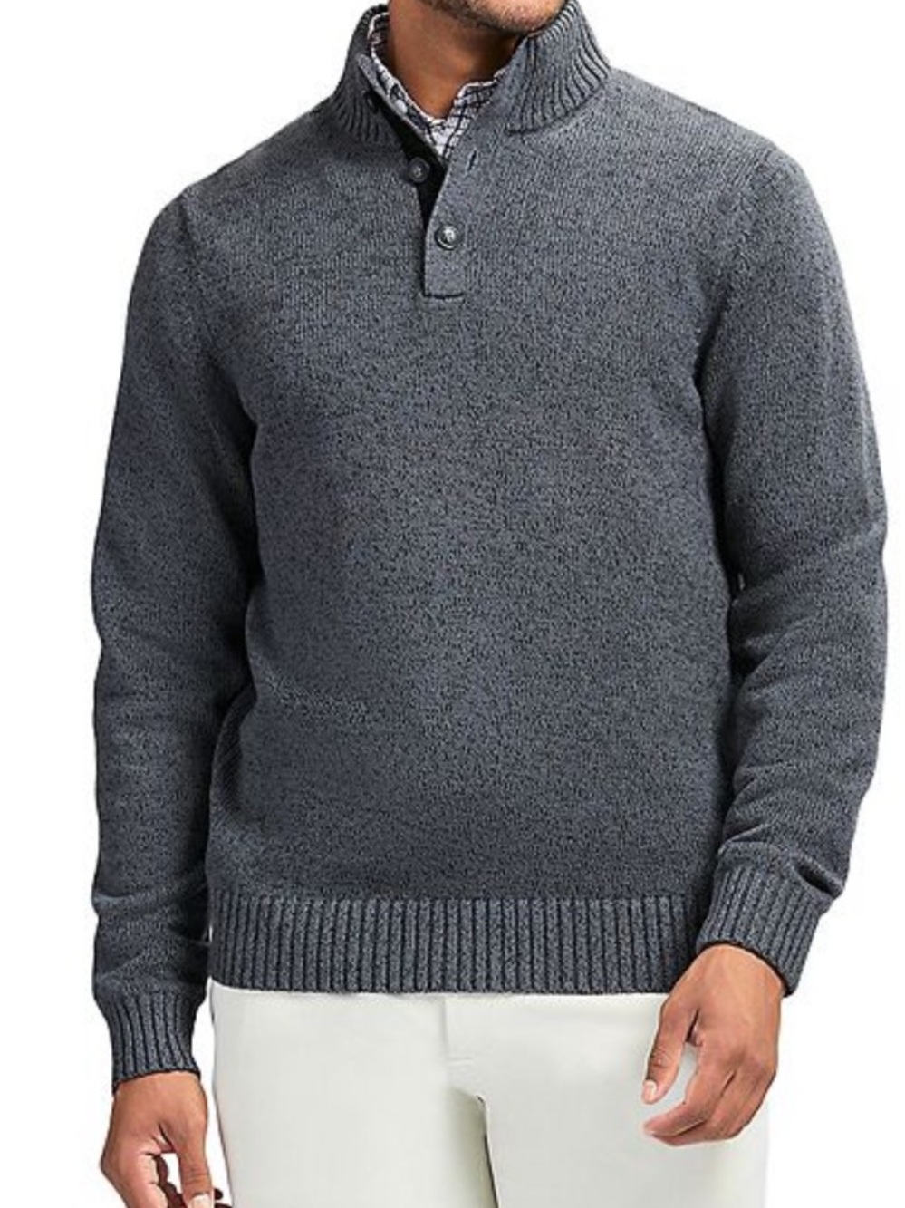 Izod mock neck button sweater NWT